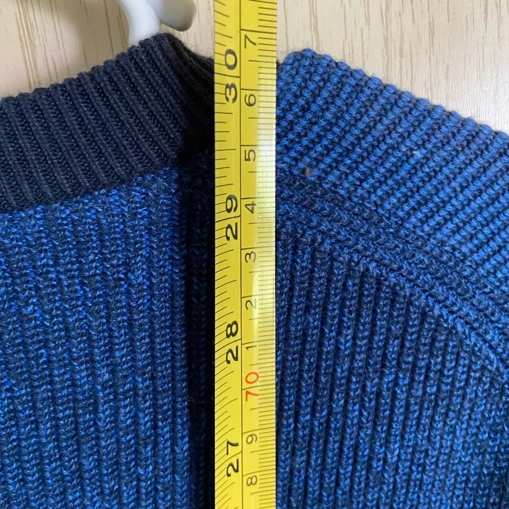 Michael Kors Sweater Mens Large 2 tone Blue Crew Neck Sweater Long Sleeve XXL
